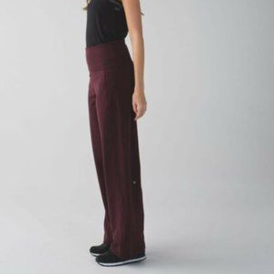 Lululemon Stillness Pant Bordeaux Drama Size 4